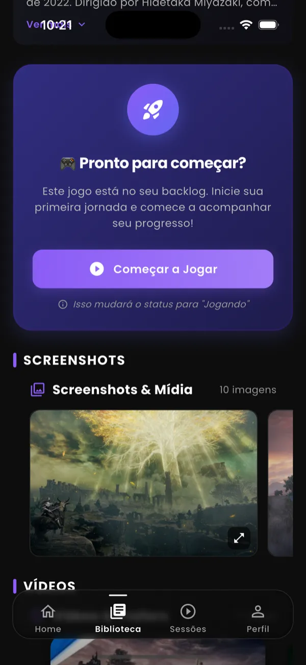 Tela do GAMON