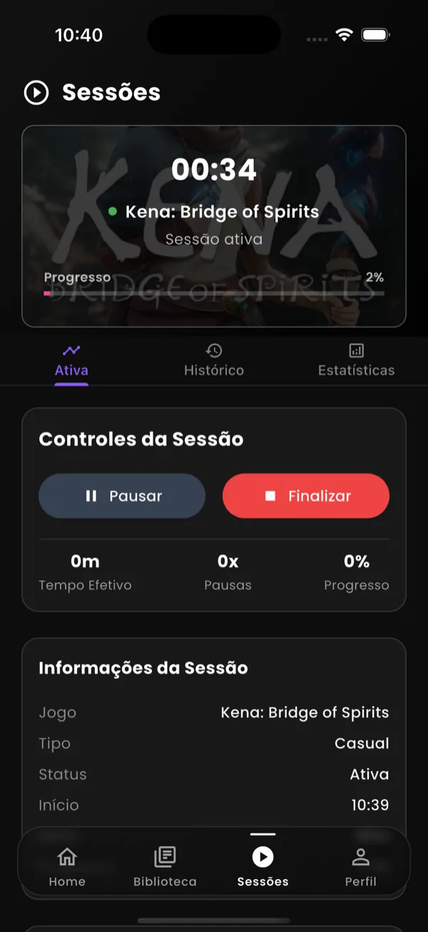 Tela do GAMON